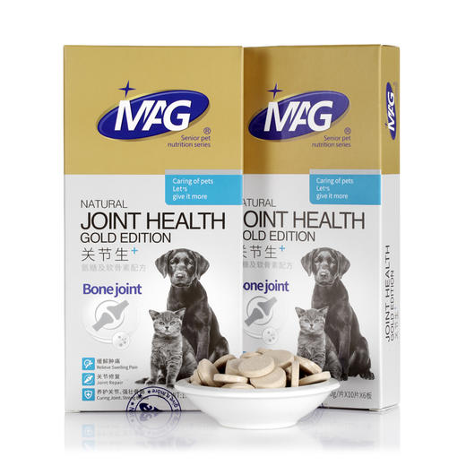 【MAG关节生氨糖及软骨素配方黄金版60片】宠物狗狗猫咪保护关节缓解疼痛强健骨骼 商品图5