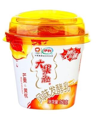 伊利大果粒芒果黄桃260g瓶