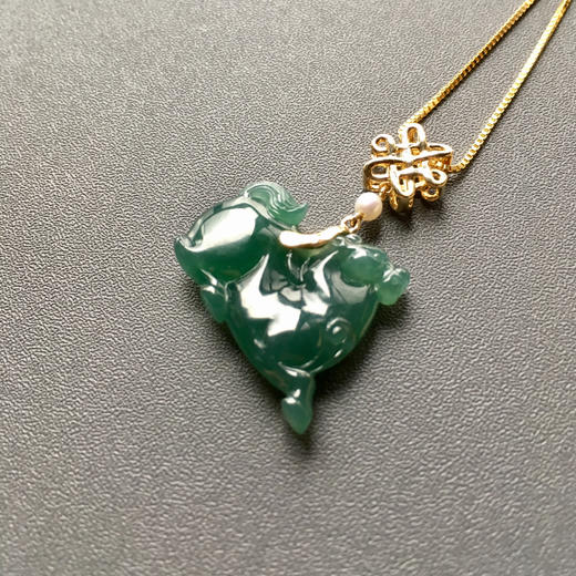 冰种满绿翡翠马到成功 商品图4