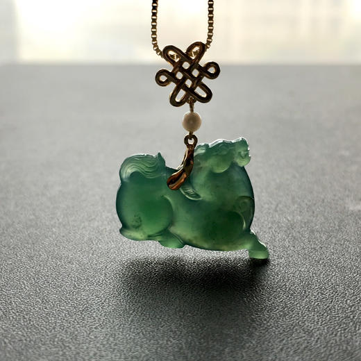 冰种满绿翡翠马到成功 商品图9