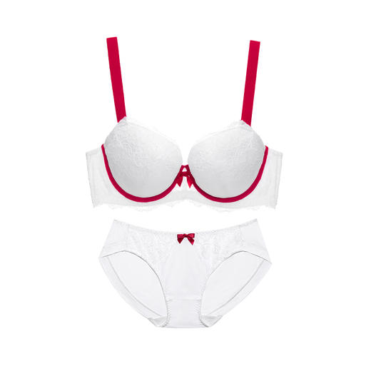 奶糖派告白 红白套装大胸少女内衣圆盘半球木瓜 商品图5