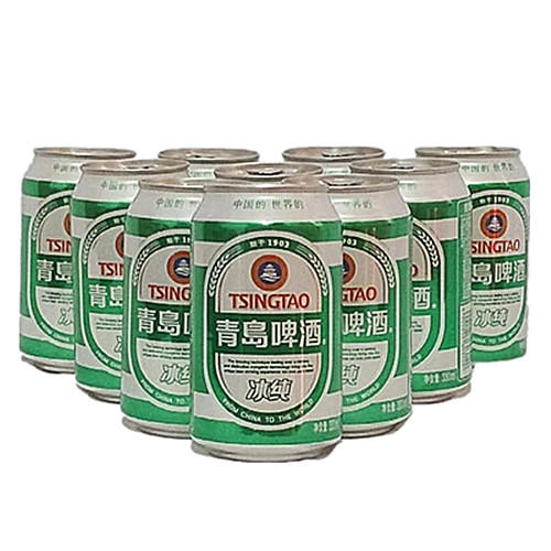 【百汇到家】cz青岛听装冰纯啤酒330ml*6听 商品图0