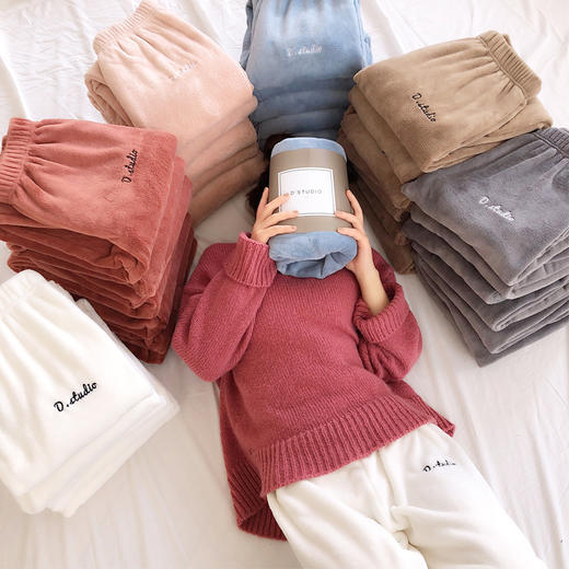 【网红暖暖裤 保暖舒适 珍珠绒350克】可以外穿的家居神裤 亲肤柔软 1秒聚热 高效保暖 商品图0