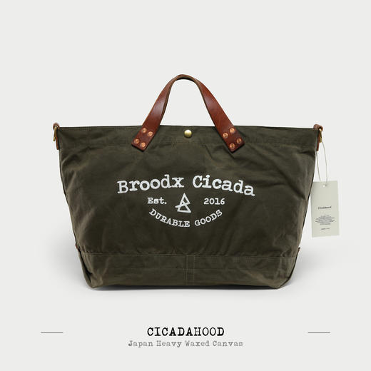 BROODX CICADA日本厚织油蜡帆布 橄榄绿工程师包 单肩斜挎包 商品图1