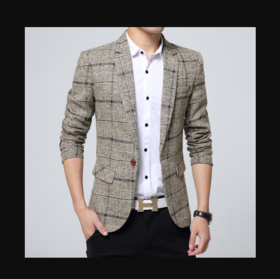 【男士西装】秋冬男士休闲西装韩版修身小西服男单西青少年男装外套