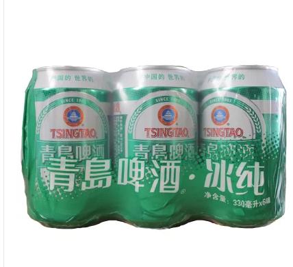 【百汇到家】cz青岛听装冰纯啤酒330ml*6听 商品图2