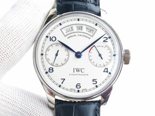 IWC   万国葡萄牙万年历腕表系列 IW503502 镜面为双面防反光拱形边缘蓝宝石玻璃表镜。 商品图0