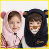 韩式新款儿童帽子冬天护耳帽宝宝帽子冬款护颈套头连帽一体帽 商品缩略图0
