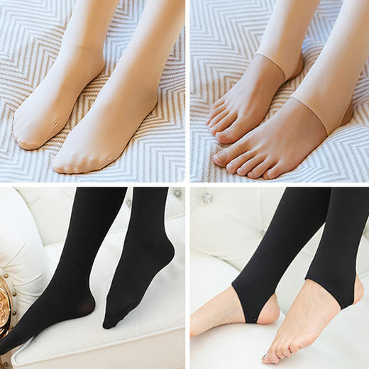 【加厚保暖一体裤】秋冬季女士光腿神器加绒裤 一体打底裤袜外穿踩脚保暖裤 商品图3