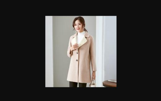 【女士外套】。时尚双面呢羊毛大衣韩版修身短款双面呢大衣外套 商品图0