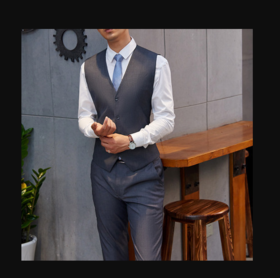 【西装男】男式西服套装三件套 男士结婚新郎伴郎商务西装套装