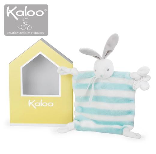 kaloo 轻柔系列条纹蓝兔安抚巾 K960088 商品图0
