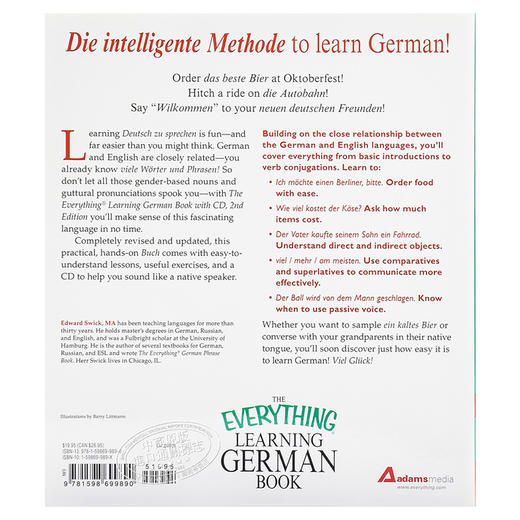 【中商原版】德语学习书（第2版）英文原版 "Everything" Learning German Book Edward Swick Adams Media 商品图1