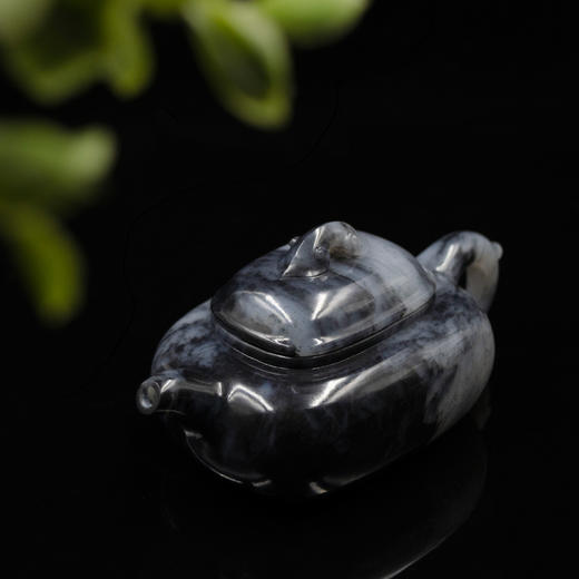 和田玉（青花）玉壶--如意方圆壶（宋鸣放6609）171.1G 商品图5