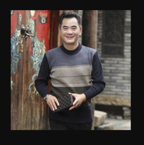 【毛衣】*中年男士加厚毛衣商务休闲男装爸爸圆领针织衫中老年羊毛衫男