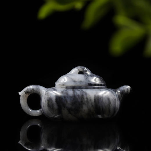 和田玉（青花）玉壶--如意方圆壶（宋鸣放6609）171.1G 商品图4