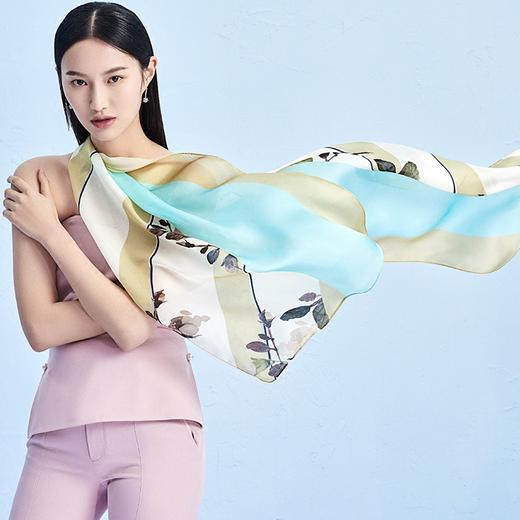 真丝长巾 花恋 商品图0
