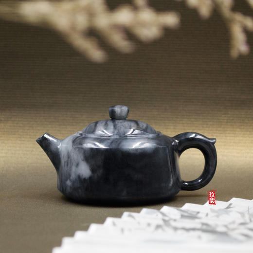 和田玉（青花）玉壶--圆棱壶（宋鸣放6611）188.315G 商品图0