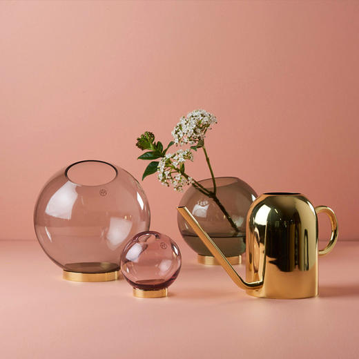 丹麦AYTM 玻璃花瓶摆件 客厅北欧软装新年新家装饰 黄铜轻奢插花简约创意水培ins 商品图7
