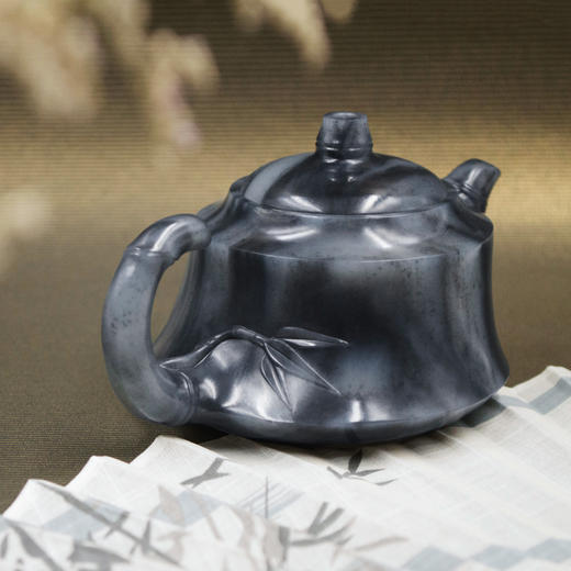 和田玉（青花）玉壶--竹节壶（宋鸣放6607）211.61g 商品图6