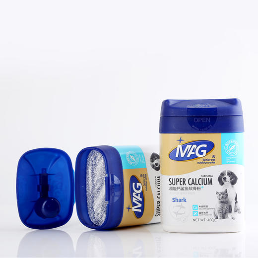 套餐【3盒MAG关节生180片+1盒超能钙鲨鱼软骨粉400g】  宠物髌骨髋关节问题适用健骨补钙关节炎症 商品图3