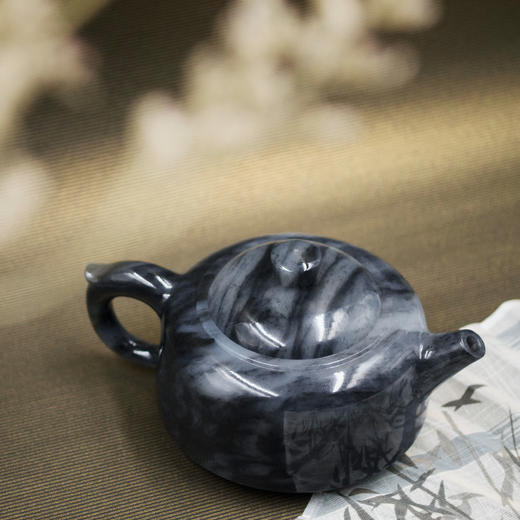 和田玉（青花）玉壶--圆棱壶（宋鸣放6611）188.315G 商品图3