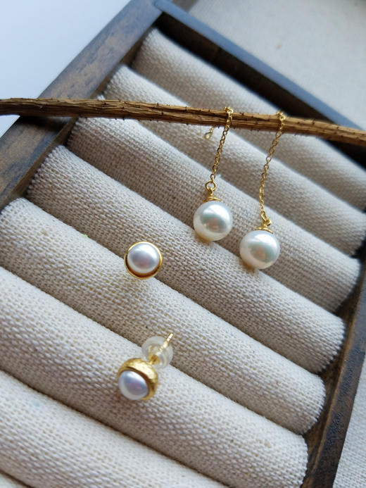 三生石•“缘”珍珠两用耳饰 商品图0