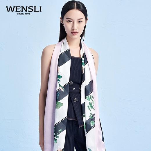 真丝长巾 花恋 商品图1