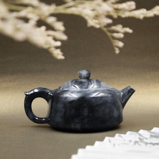 和田玉（青花）玉壶--圆棱壶（宋鸣放6611）188.315G 商品图1