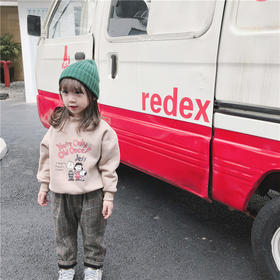 【童装女长裤】冬季长裤 儿童加绒加厚英伦风格子裤子