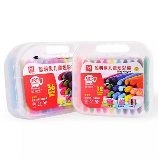 12色/36色胶盒套装聪明象儿童炫彩棒 商品图0