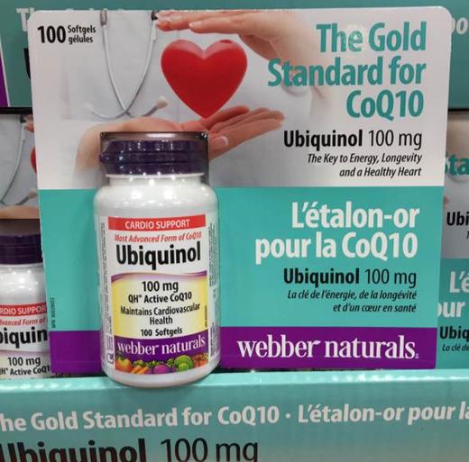 特价！Webber高吸收泛醇辅酶Q10胶囊 Webber Ubiquinol 100mg 100粒/瓶 温哥华直邮 商品图1