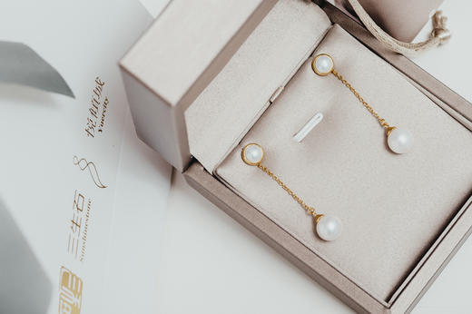 三生石•“缘”珍珠两用耳饰 商品图8