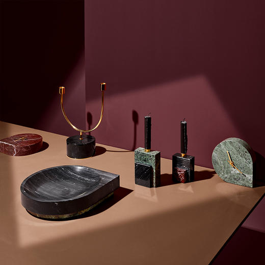 丹麦AYTM 台钟客厅家用表时钟钟表创意酒店静音大理石座钟时尚 商品图7