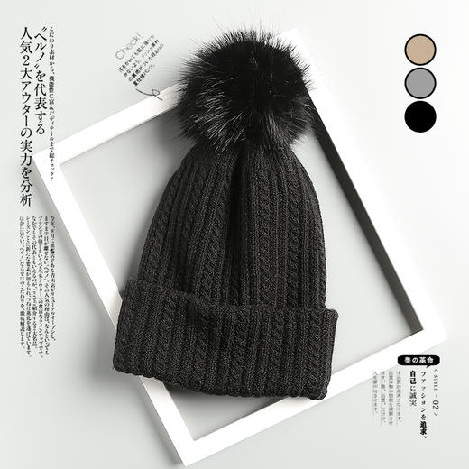 【帽子围脖一体两用】日系冬天 学生 帽子围巾两用 韩版双层加厚 保暖 针织帽 商品图4