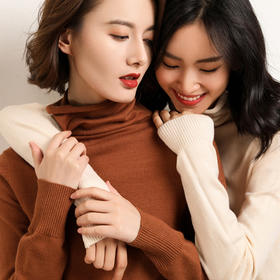 任选2件99元【气质款】 卷边高领打底衫 加厚内搭 不起球 显瘦 好搭配 12色可选