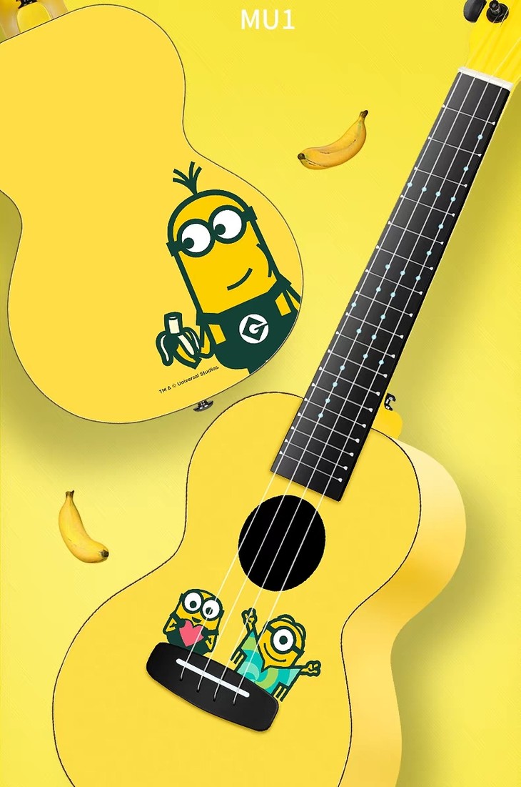 【ai音乐学院】enya恩雅智能23寸小黄人尤克里里 附带亲子启蒙课程