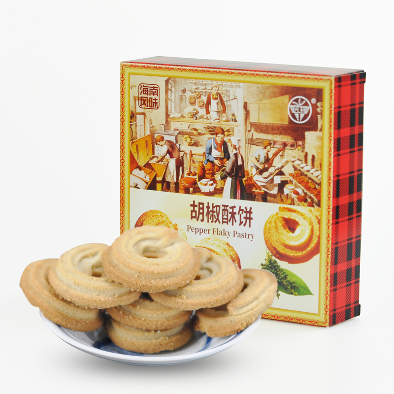 兴科胡椒酥饼125g 盐味饼干 兴隆热带植物园海南特产休闲零食点心