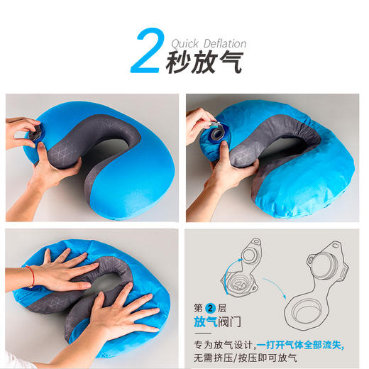 sea to summit 轻量旅行U型枕 飞机枕 绒面版 JX100 商品图5