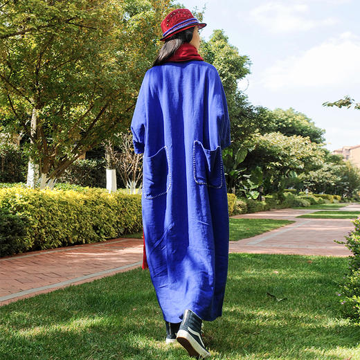 普渡手工双色长袍裙 商品图4