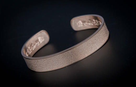 原创定制：钛钢宽手镯 精细雕刻 二合一 钛钢手镯（金色、玫瑰金）男女手镯 商品图4