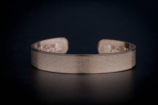 原创定制：钛钢宽手镯 精细雕刻 二合一 钛钢手镯（金色、玫瑰金）男女手镯 商品图8