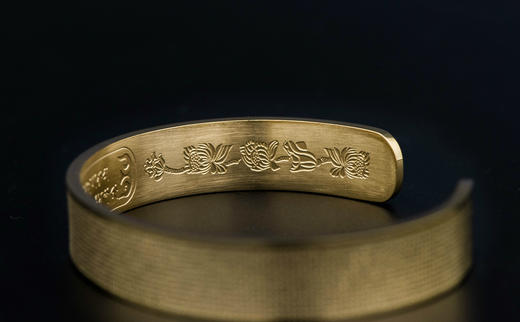 原创定制：钛钢宽手镯 精细雕刻 二合一 钛钢手镯（金色、玫瑰金）男女手镯 商品图2