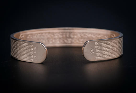 原创定制：钛钢宽手镯 精细雕刻 二合一 钛钢手镯（金色、玫瑰金）男女手镯 商品图5