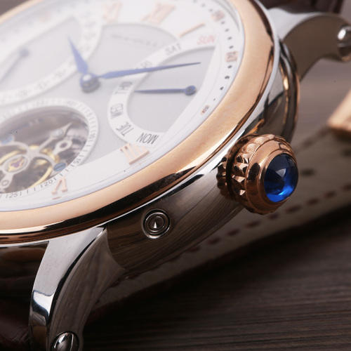 海鸥双逆跳自动陀飞轮金表 货号124852