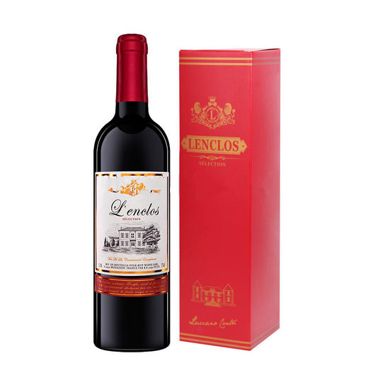 法国原瓶进口朗克鲁干红葡萄酒750ml*1瓶 卡盒装 商品图0
