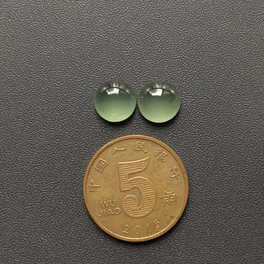 高冰种晴水翡翠蛋面一对 商品图2