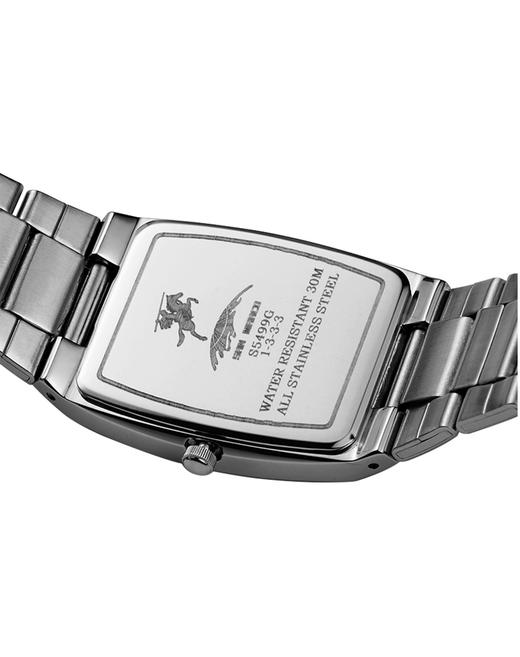 sanmarco圣马可全钢日历白盘石英男表进口原装石英机芯高强度钟表专用