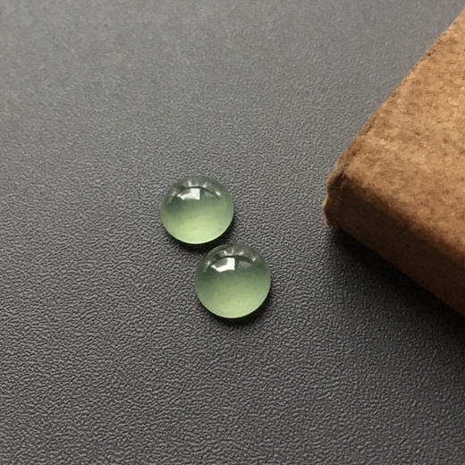 高冰种晴水翡翠蛋面一对 商品图0