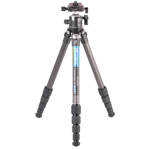 狼族优选丨5节22管碳纤维无中轴承重4kg三脚架云台套装LS-225C+EB-36 商品图0